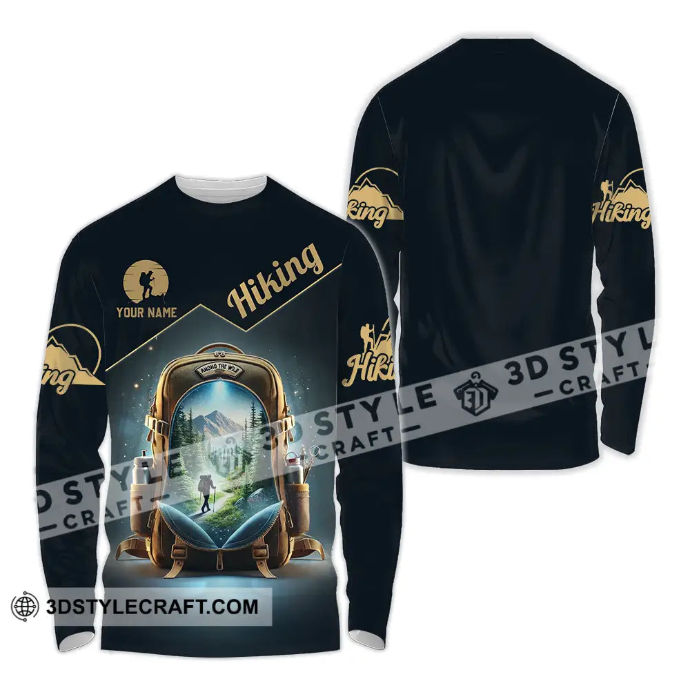 Unisex Shirt - Custom Text Shirt Hiking Shirt Long Sleeve Shirt / S T-shirt