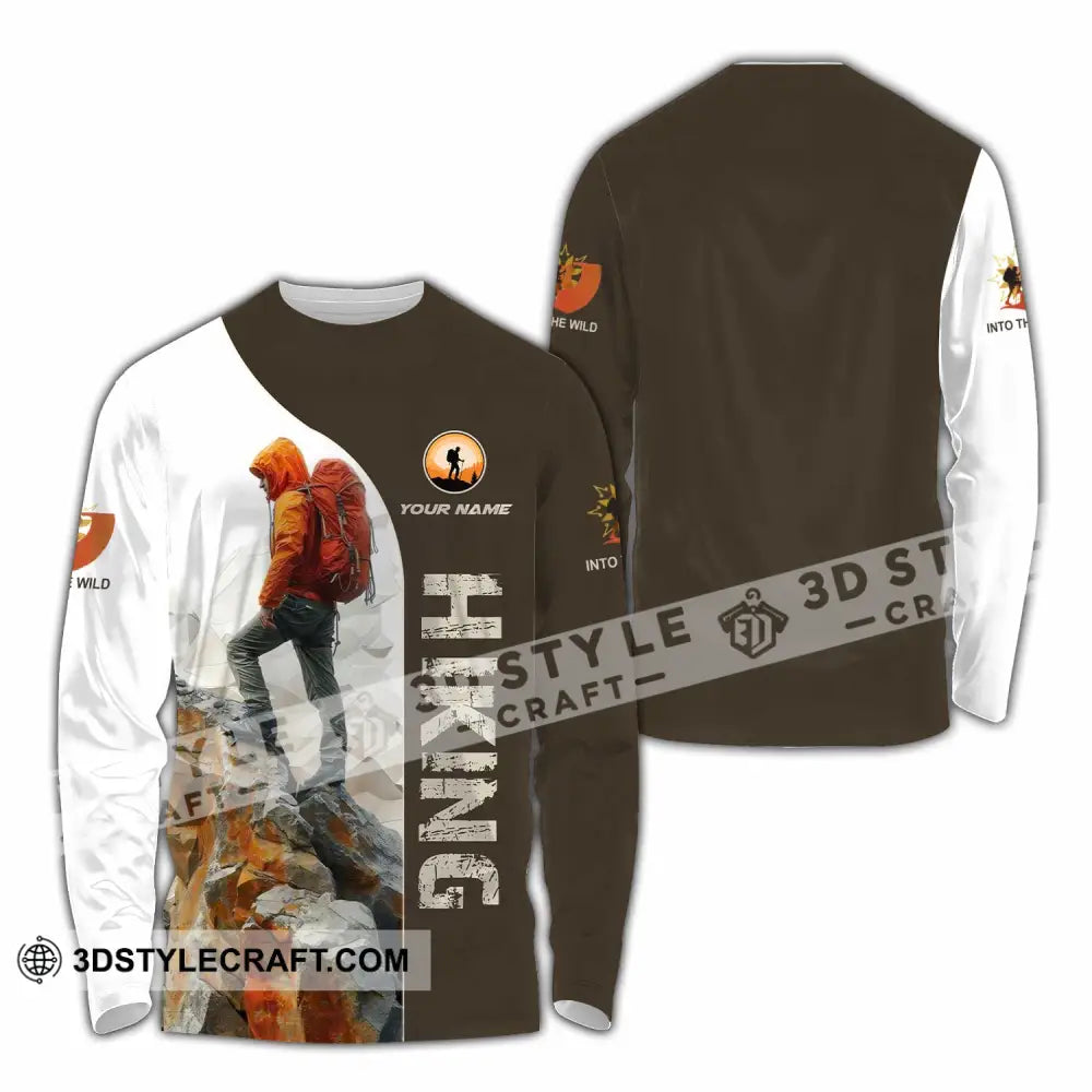 Unisex Shirt - Custom Text Shirt Hiking Shirt Long Sleeve Shirt / S T-shirt