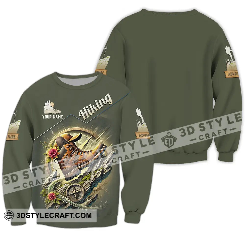 Unisex Shirt - Custom Text Shirt Hiking Long Sleeve / S T-shirt