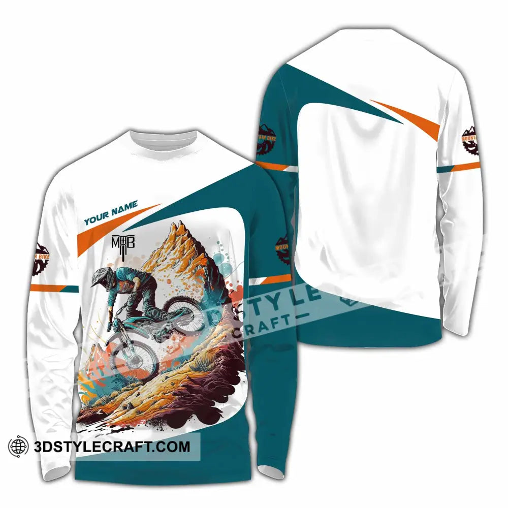 Unisex Shirt - Custom The Mountain Bike MTB Shirt Long Sleeve Shirt / S T-shirt